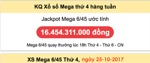 Ketqua XS Mega 6-45-Ky00198-ngay-25-10-2017